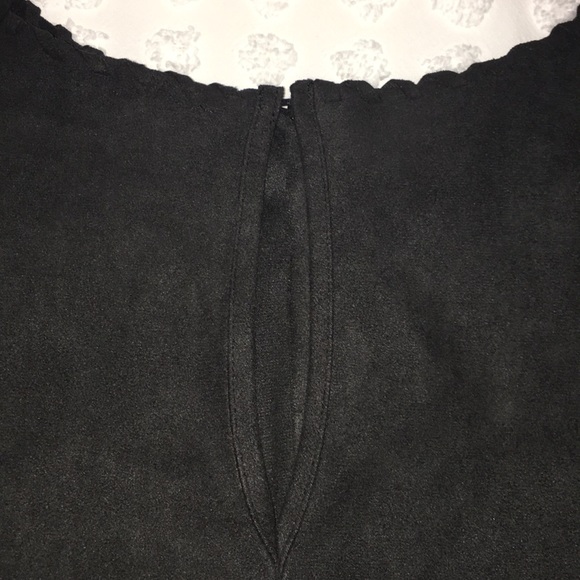 Faux Suede Short Sleeve Top - Picture 2 of 5